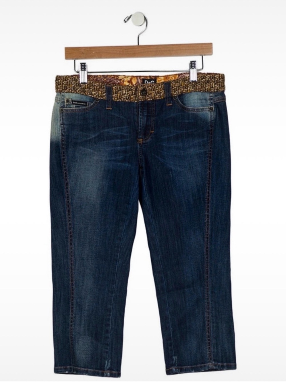 Dolce & Gabbana y2k capri jeans with Patterned Waistband - Picture 2 of 7